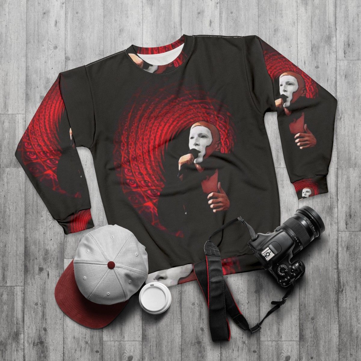 Jambi Sweatshirt with Tool Band and Maynard James Keenan Graphics - flat lay