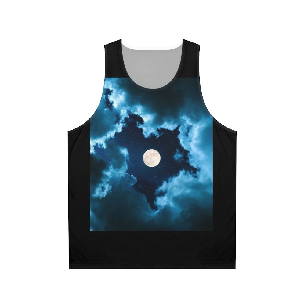 Unisex galaxy moon tank top