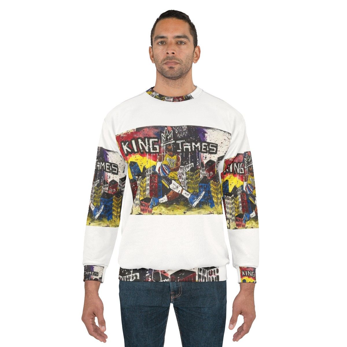 Lebron James Sweatshirt with Custom Art Design - men