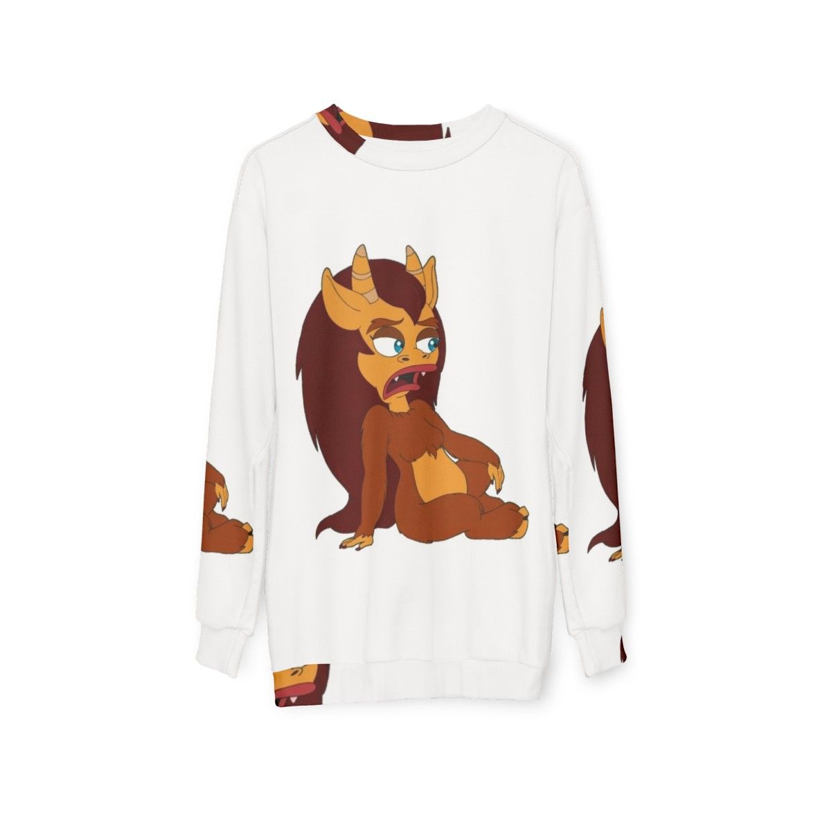 Connie the Hormone Monster Big Mouth Netflix Graphic Sweatshirt - hanging