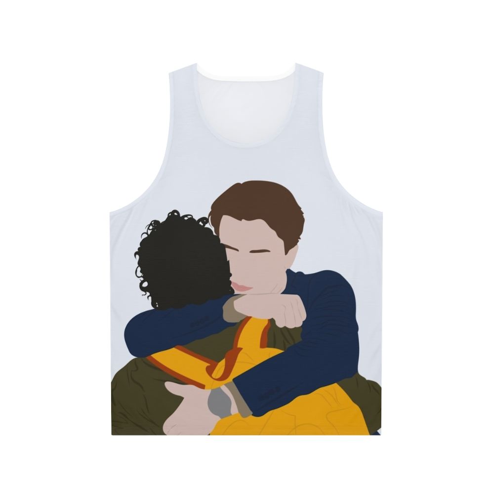 Wilhelm and Simon hugging unisex tank top