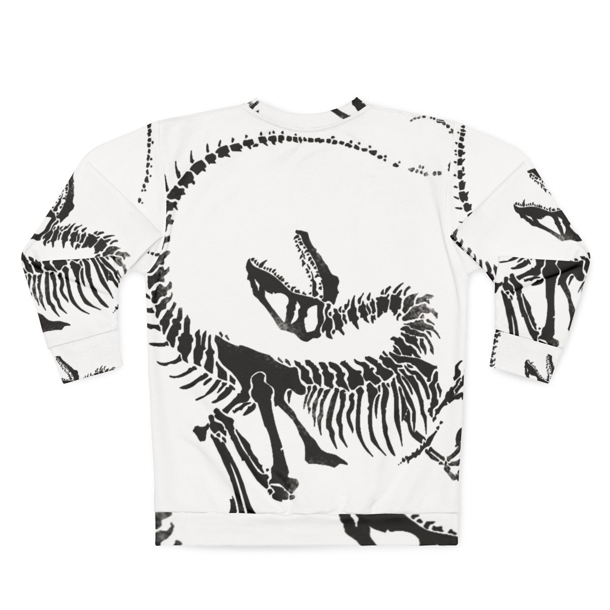 Velociraptor Skeleton Print Sweatshirt - Back