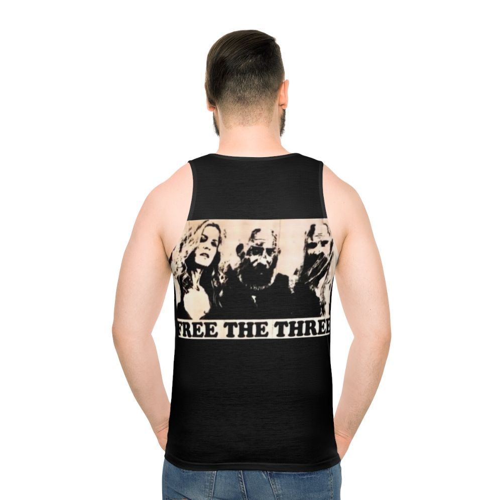 "Free The 3 From Hell" Unisex Tank Top by Rob Zombie - men back