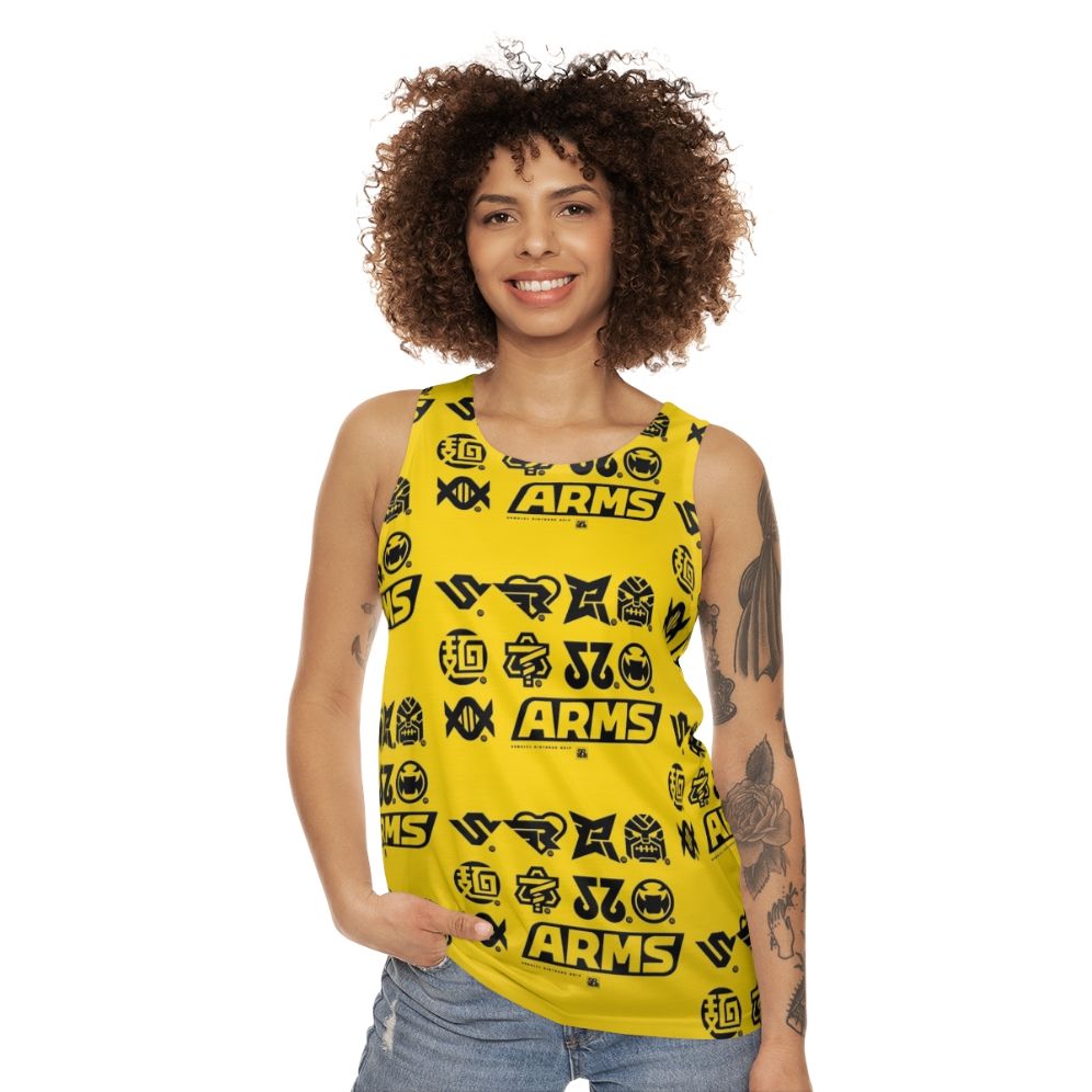 Nintendo ARMS character icons unisex tank top - women