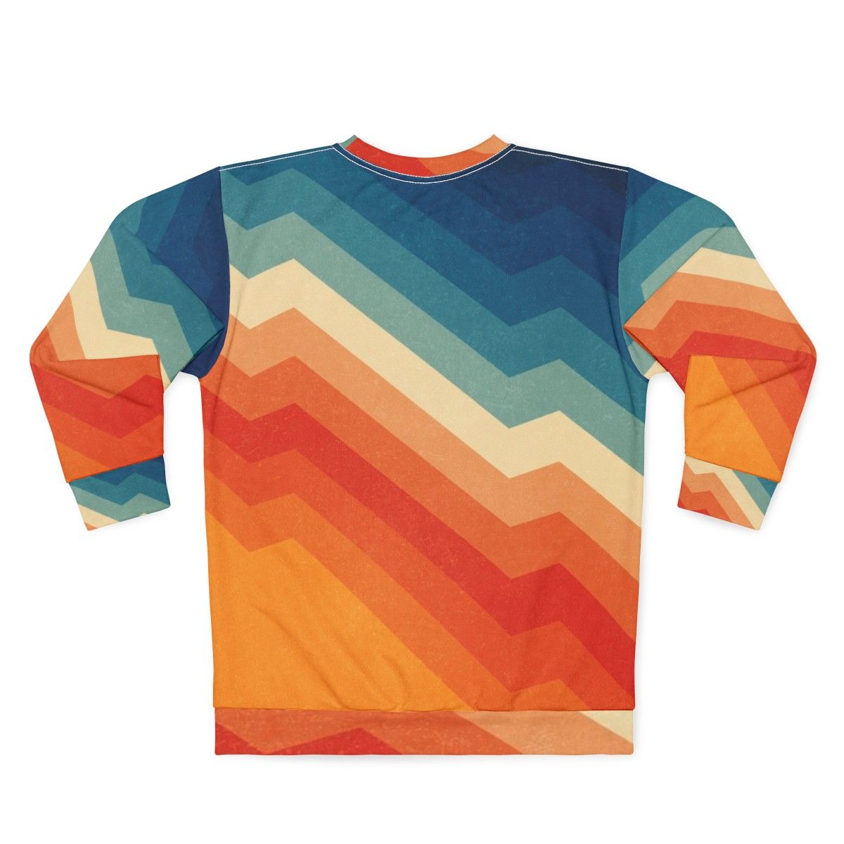 Barricade Sweatshirt with Vibrant Abstract Geometric Design - Back