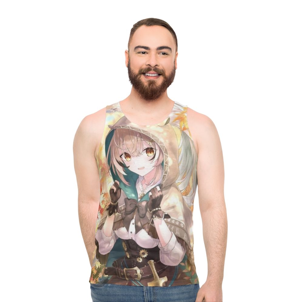 Anime Girl in Hoodie Unisex Tank Top - men