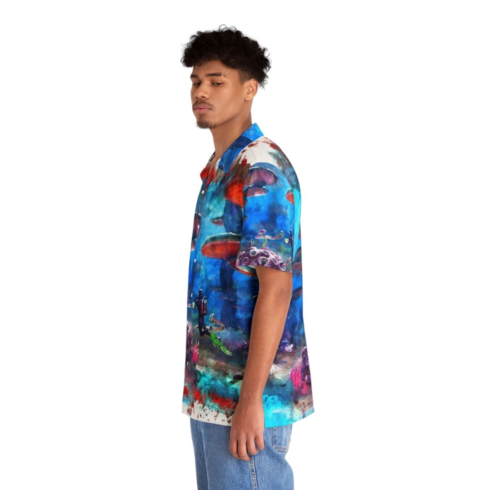 Subnautica Inspired Hawaiian Shirt with Underwater and Ocean Themes - People Left