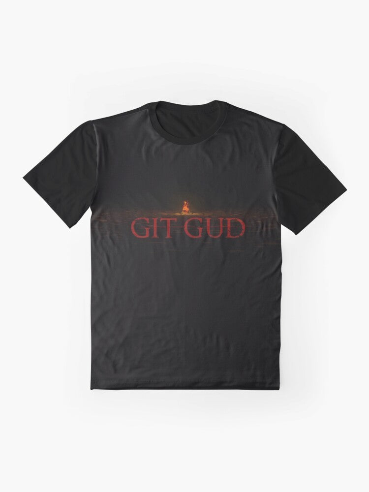 Dark Souls inspired "Git Gud" graphic t-shirt - Flat lay