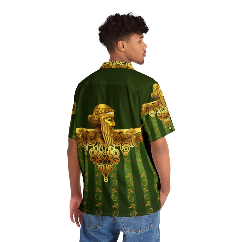 Assyrian King Sargon II Hawaiian Shirt - People Back