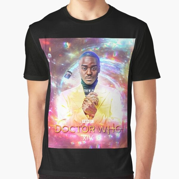 Ncuti Gatwa as the 14th Doctor of Doctor Who, charity graphic t-shirt design