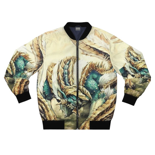 Monster Hunter Zinogre Roaring Thunder Bomber Jacket with Iconic Game Design