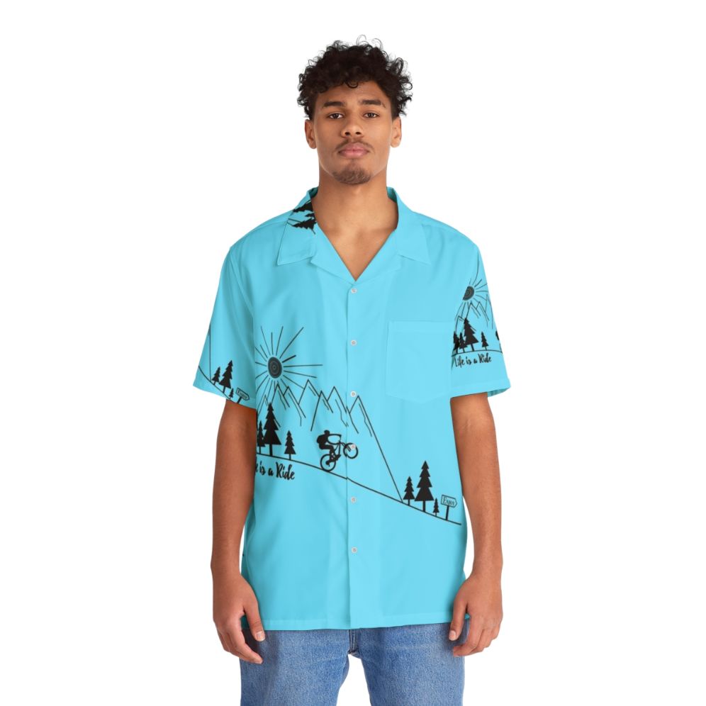 Mountain Bike Cycling Hawaiian Shirt - People Front