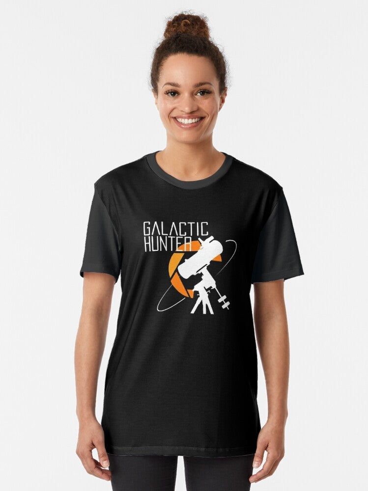 Galactic Hunter space and astronomy themed graphic t-shirt - Women