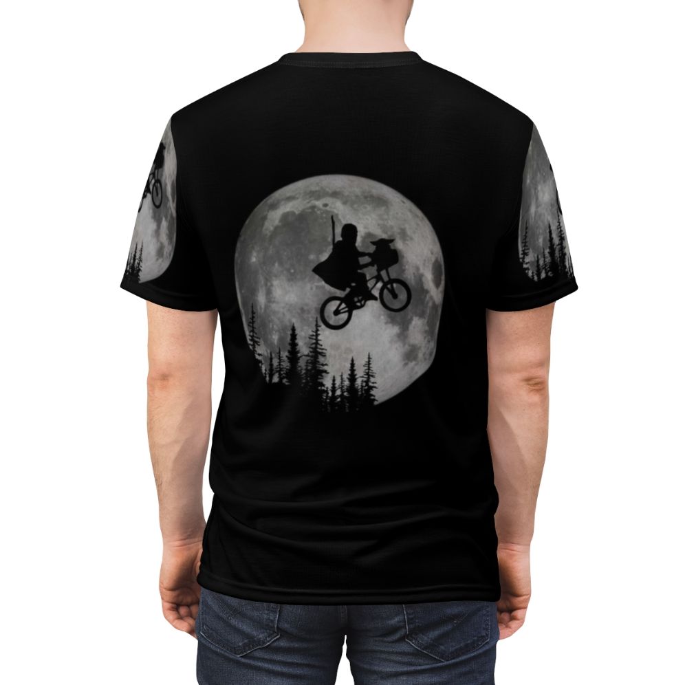 Retro t-shirt featuring a vintage-inspired design inspired by the classic movie E.T. the Extra-Terrestrial - men back