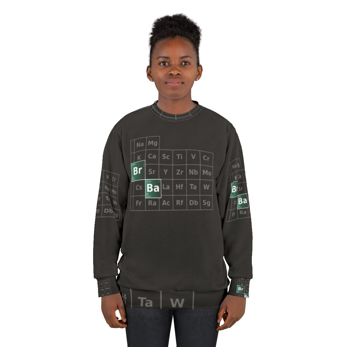 Breaking Bad Periodic Table Sweatshirt featuring Walter White and Jesse Pinkman - women