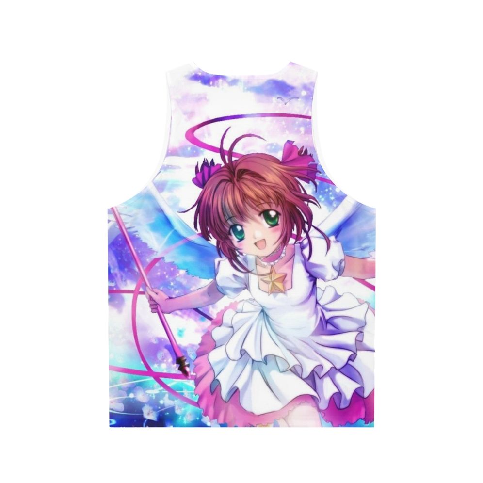 Sakura Themed Unisex Anime Tank Top - Back