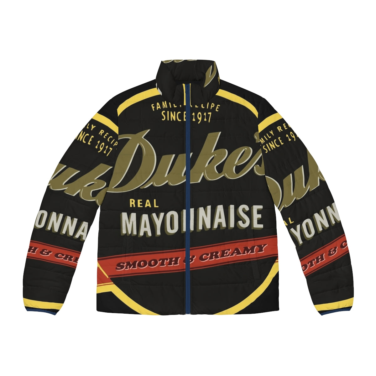 Duke's Mayo branded vintage-style puffer jacket