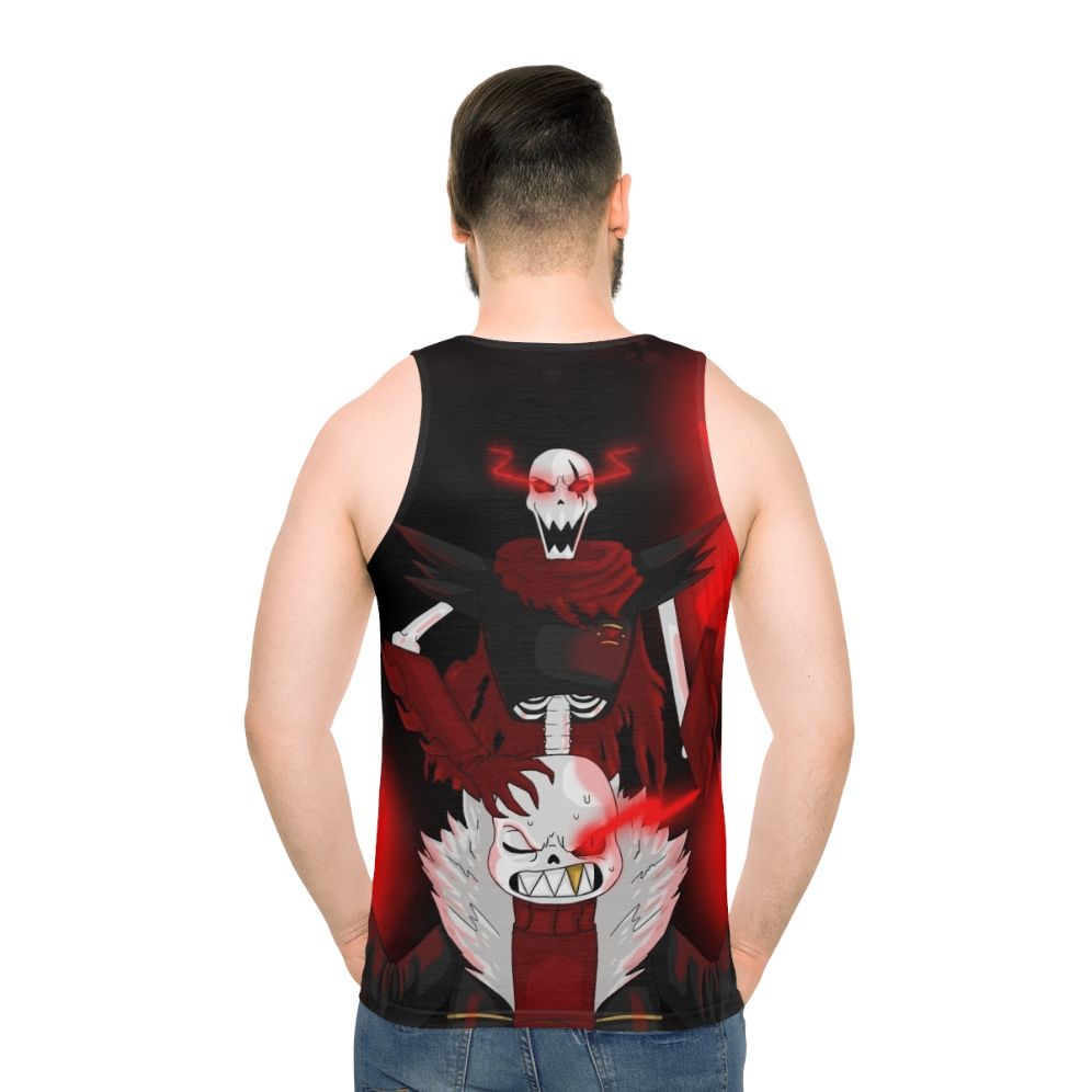 Underfell Undertale Unisex Tank Top Featuring Papyrus and Sans Fanart - men back