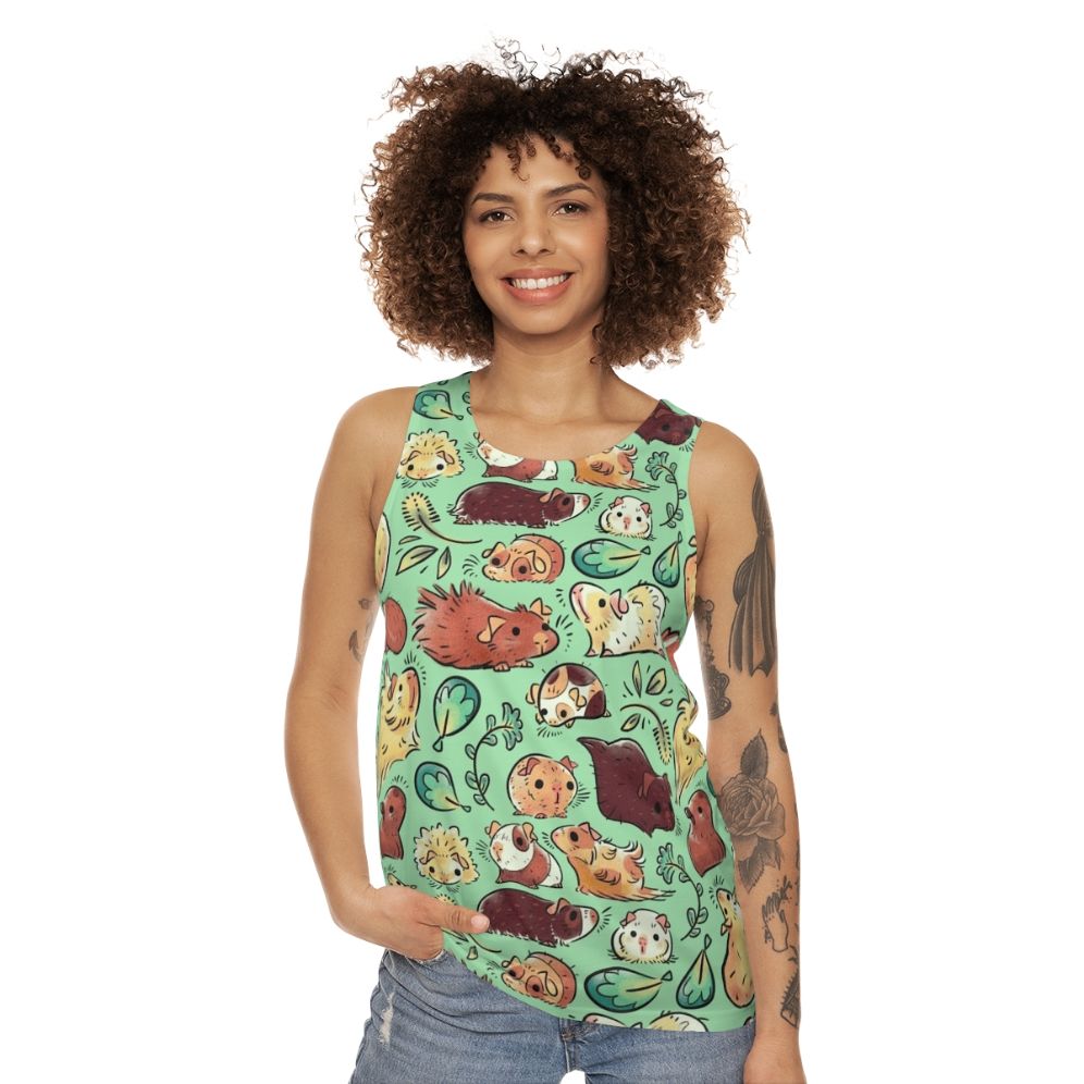 Cute guinea pig pattern tank top - women