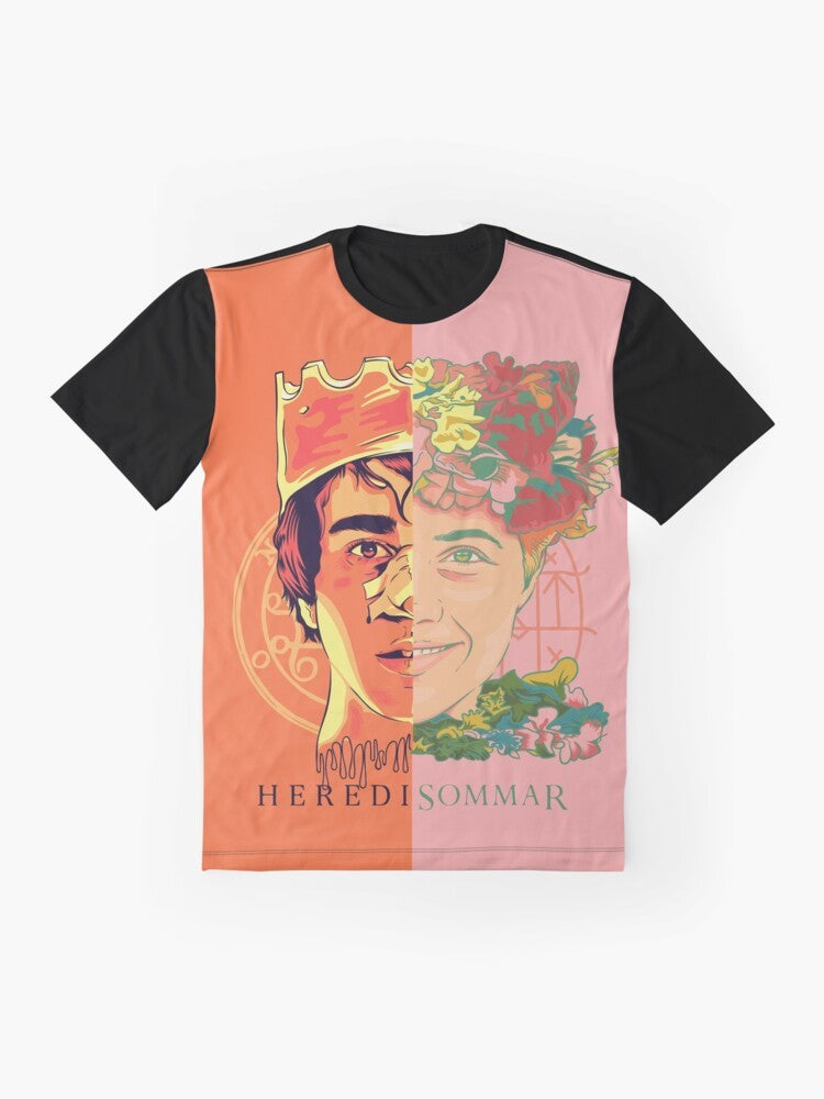 Hereditary Midsommar horror movie graphic t-shirt - Flat lay