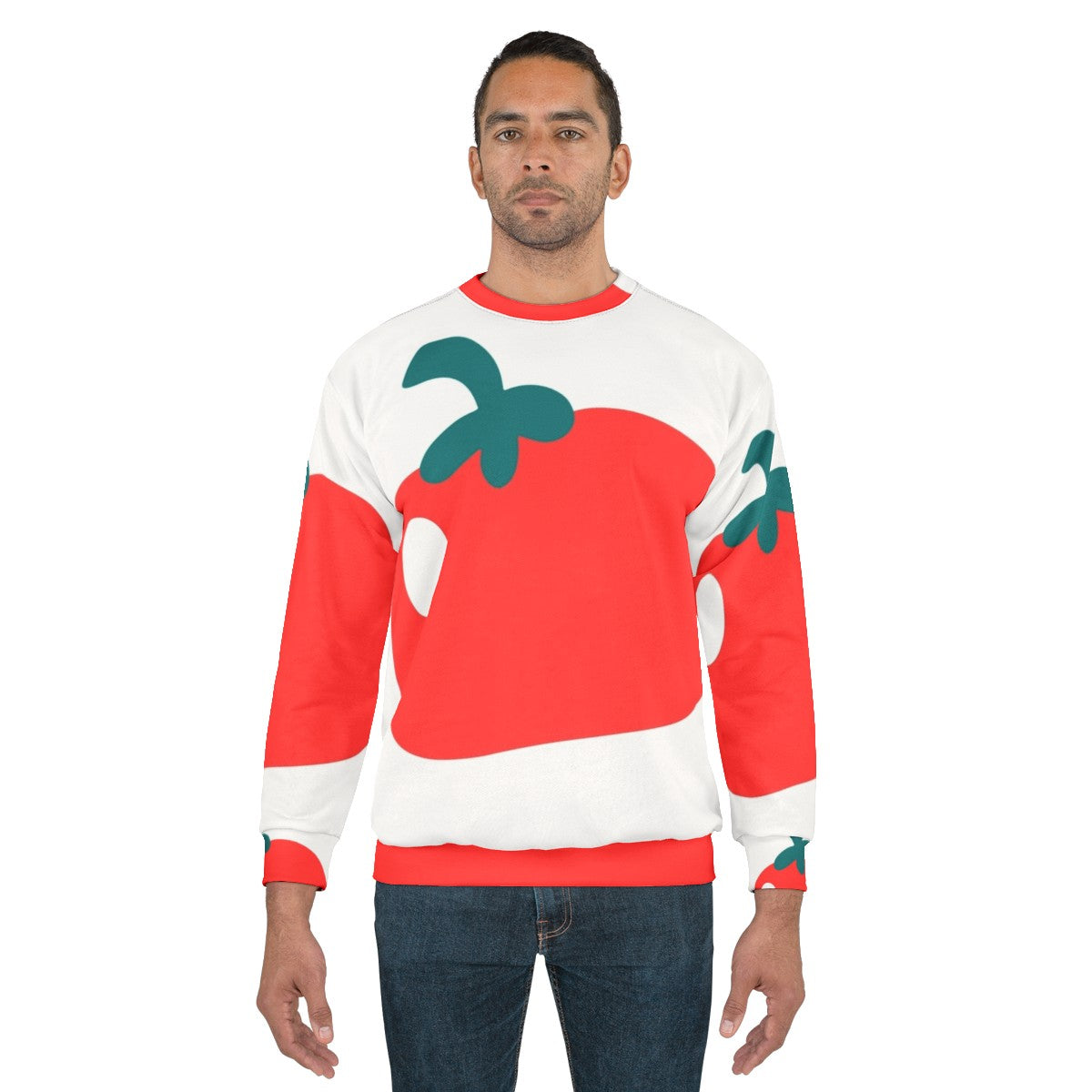 Colorful fruits design sweatshirt for music enthusiasts - men