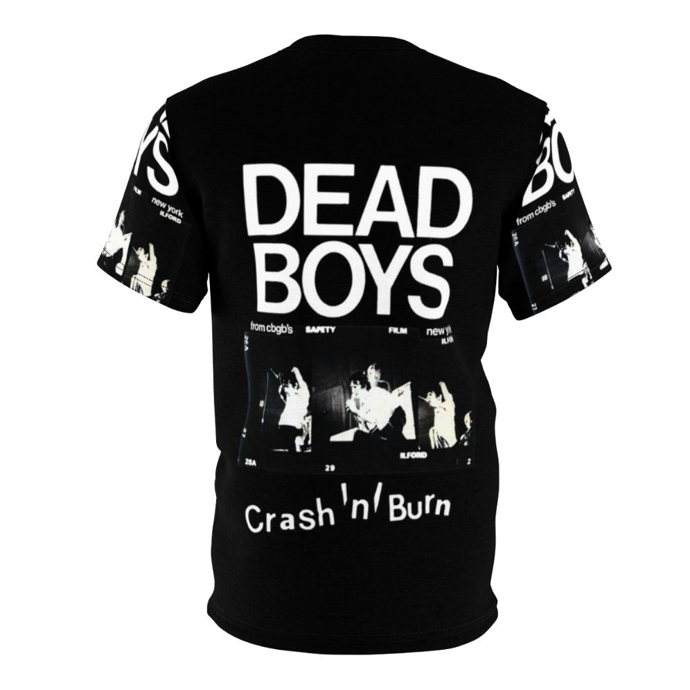 Vintage-style t-shirt featuring the logo and artwork of the iconic American punk band, the Dead Boys. - Back