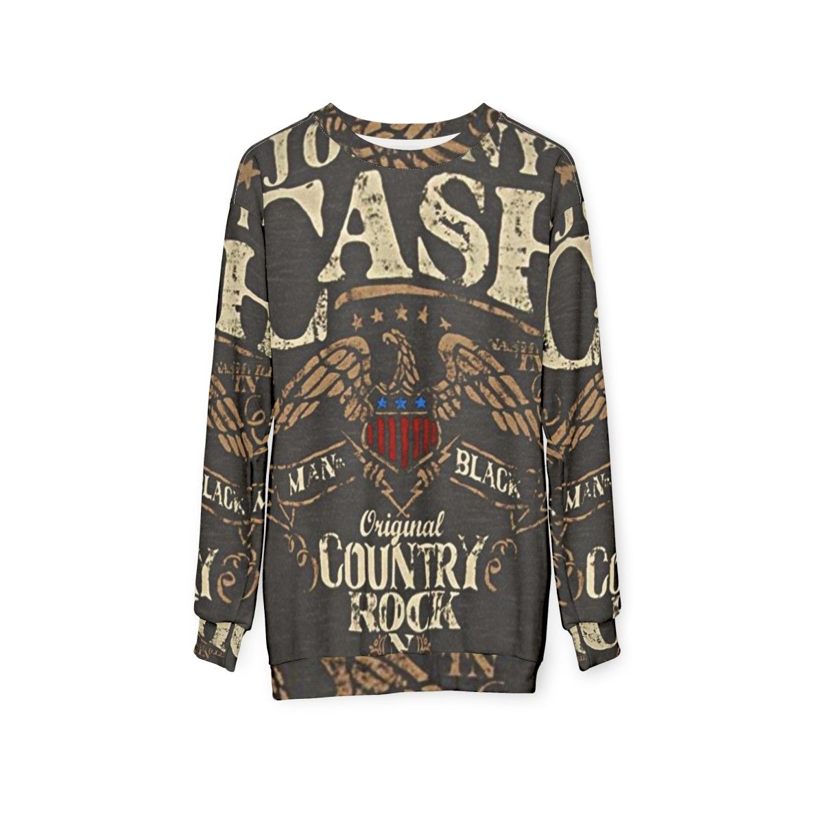 Johnny Cash Country Rock and Roll Retro Sweatshirt - hanging