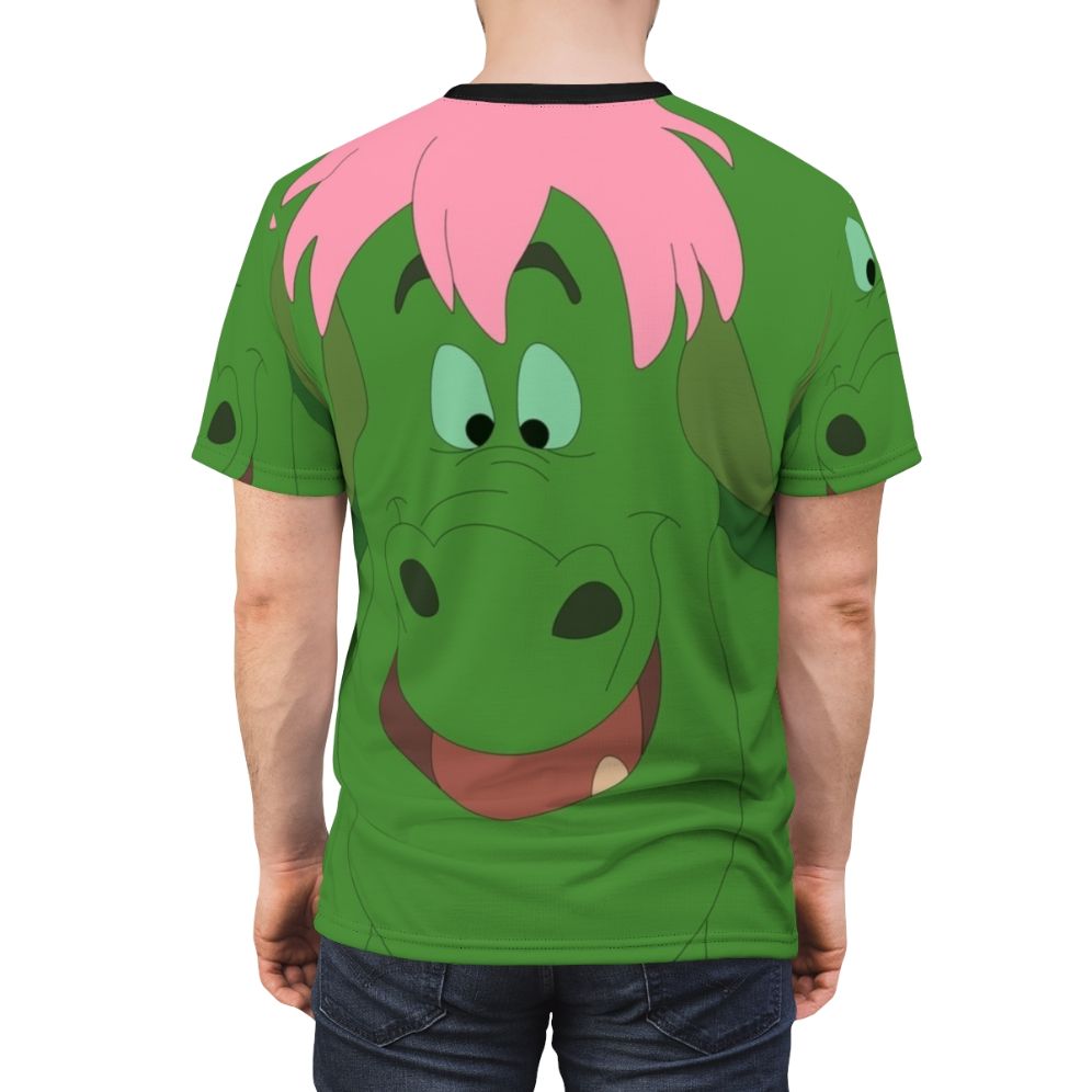 Elliot the Dragon fantasy creature t-shirt with a mythical dragon design - men back