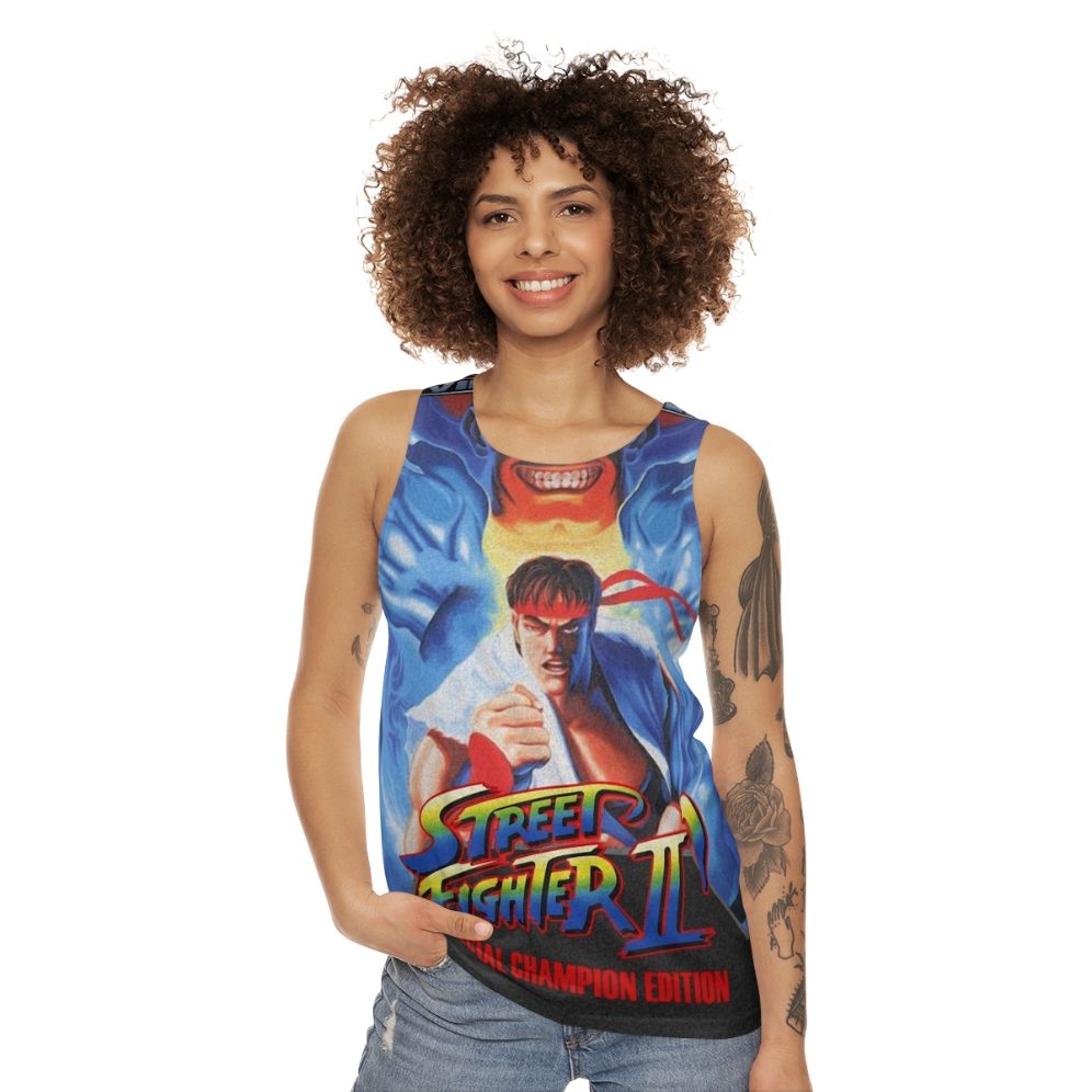 Street Fighter II Retro Unisex Tank Top - women