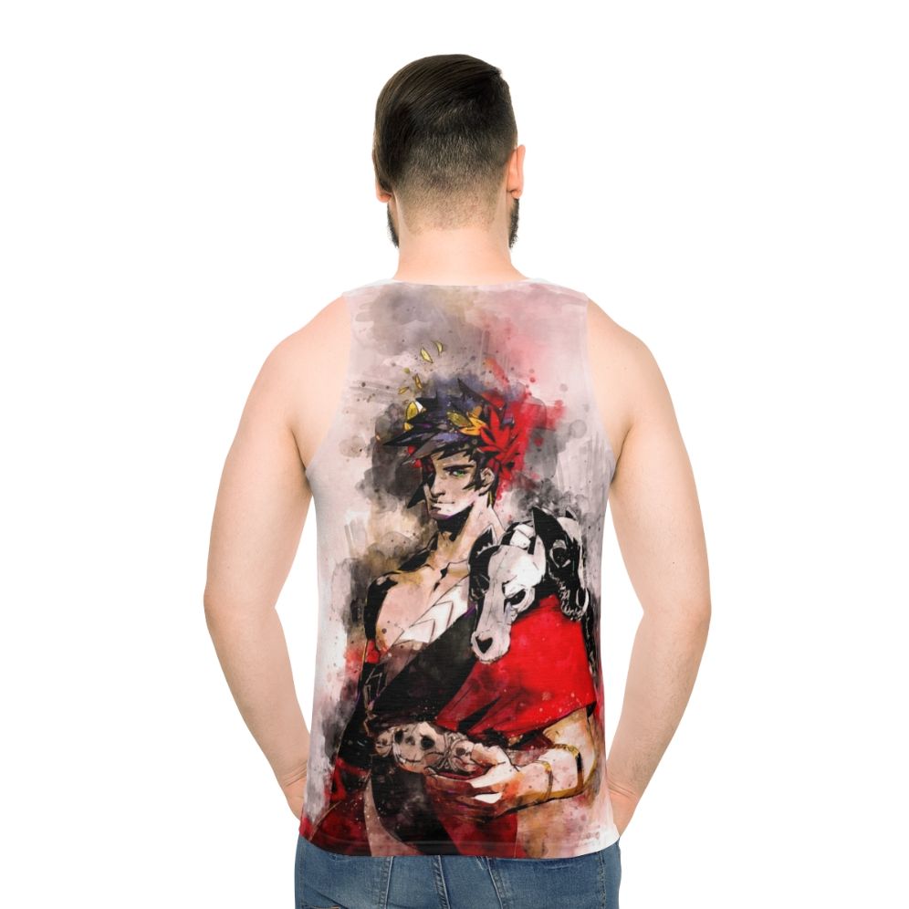 Zagreus Hades Watercolor Unisex Tank Top - men back