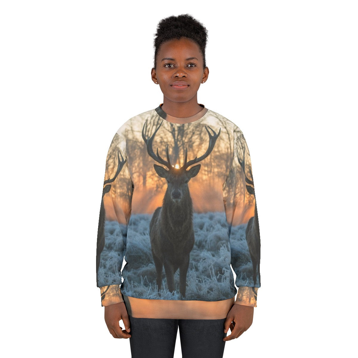 Legendary Stag Sweatshirt - Scottish Highlands Hunting Wildlife - women