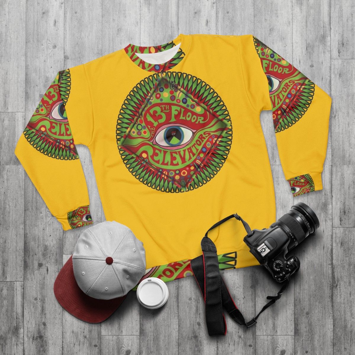 13th Floor Elevators Psychedelic Rock Sweatshirt - flat lay