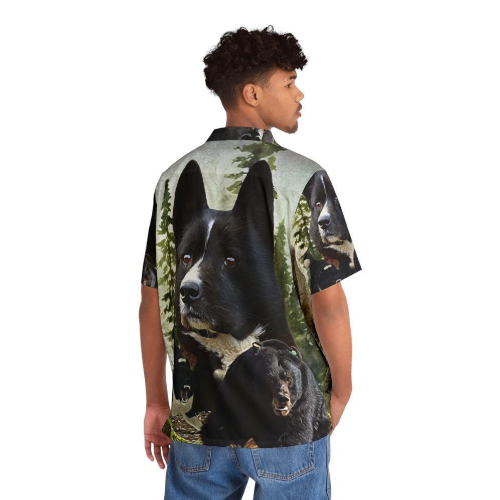 Karelian Bear Dog Hawaiian Shirt for Outdoor Hunting - People Back