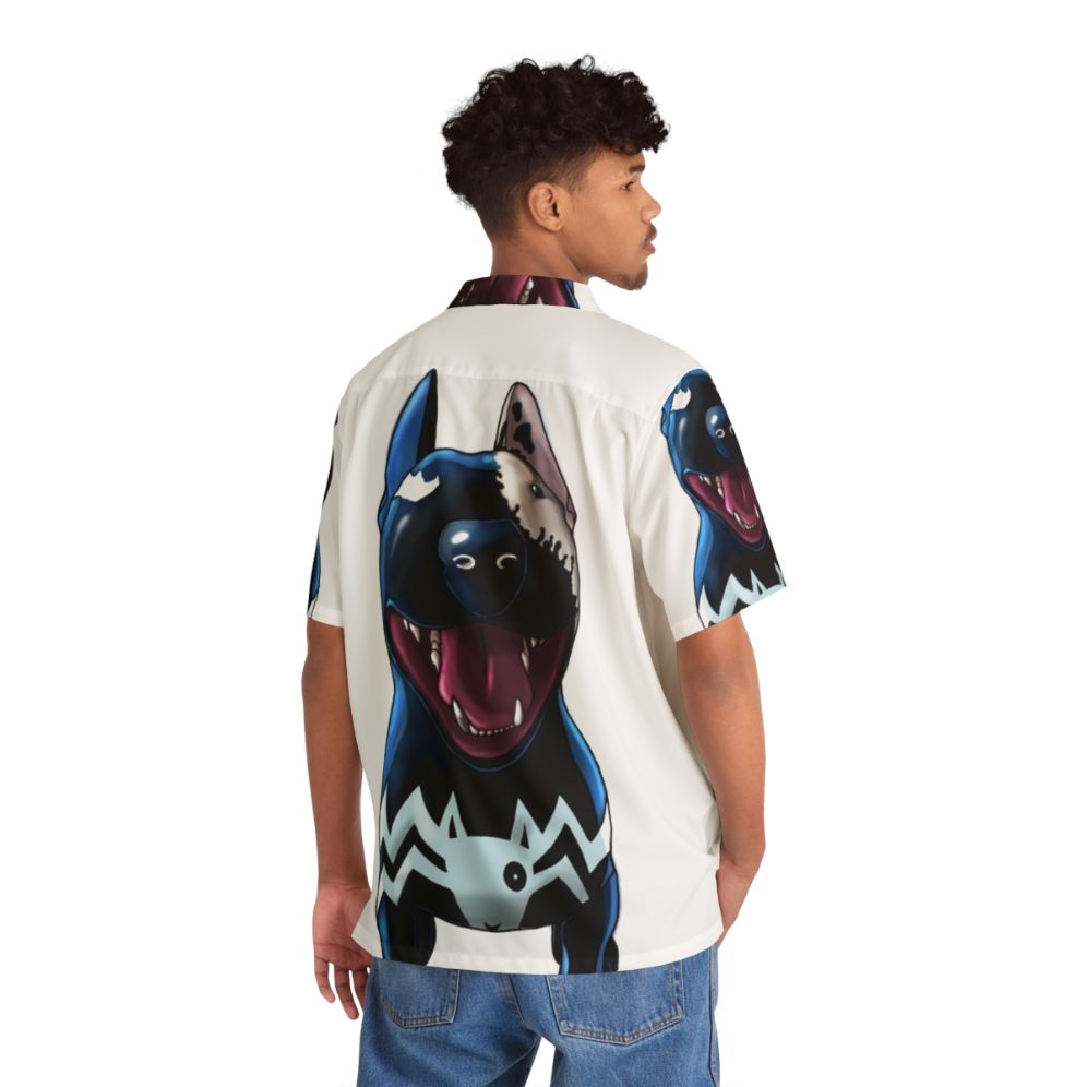 Superhero Supervillain Hawaiian Shirt with Bullterrier Dog - People Back