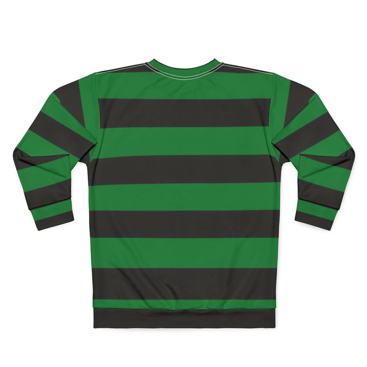 Green and striped sweatshirt with horizontal stripes - Back