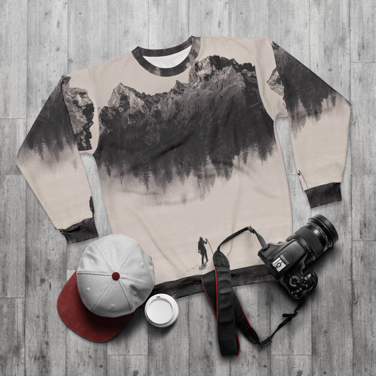 Adventure Awaits Outdoor Sweatshirt - flat lay