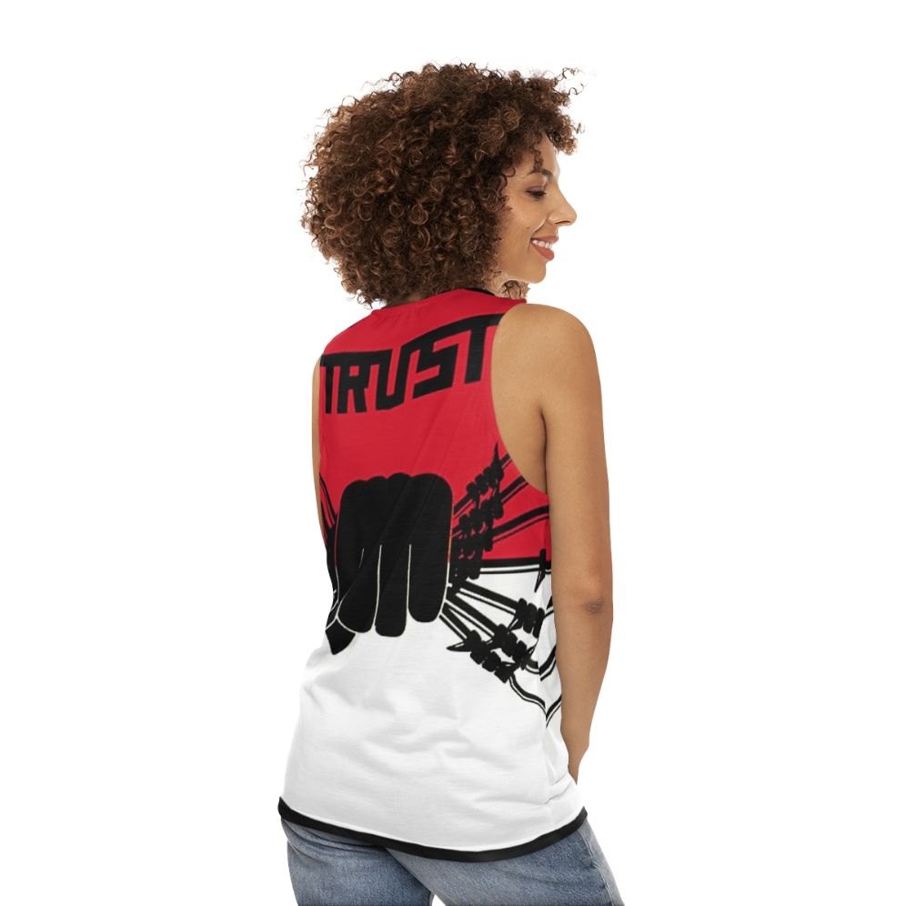 Trust French Hard Rock Band 1983 Unisex Tank Top - women back