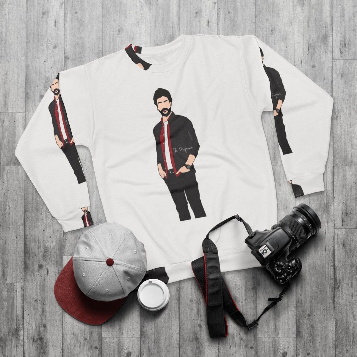 The Professor Money Heist Netflix Sweatshirt - flat lay