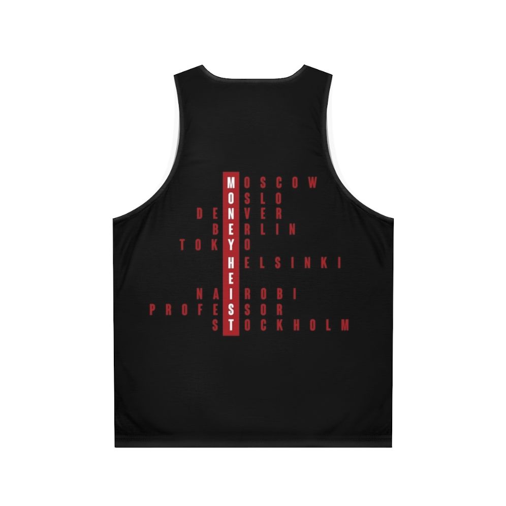 Money Heist Unisex Tank Top with Iconic Quotes - Back