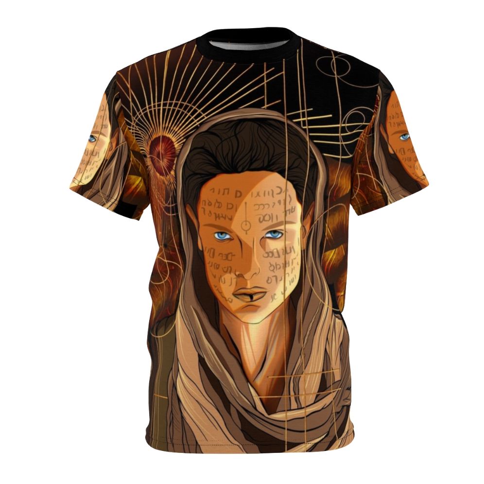 Dune-Inspired Lady Jessica T-Shirt featuring the iconic character from the Dune universe