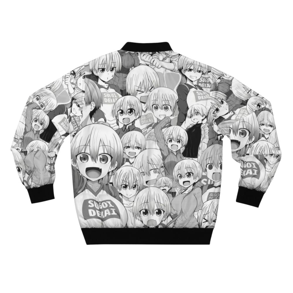 Uzaki-chan Collage Bomber Jacket - Anime-inspired Merchandise - Back