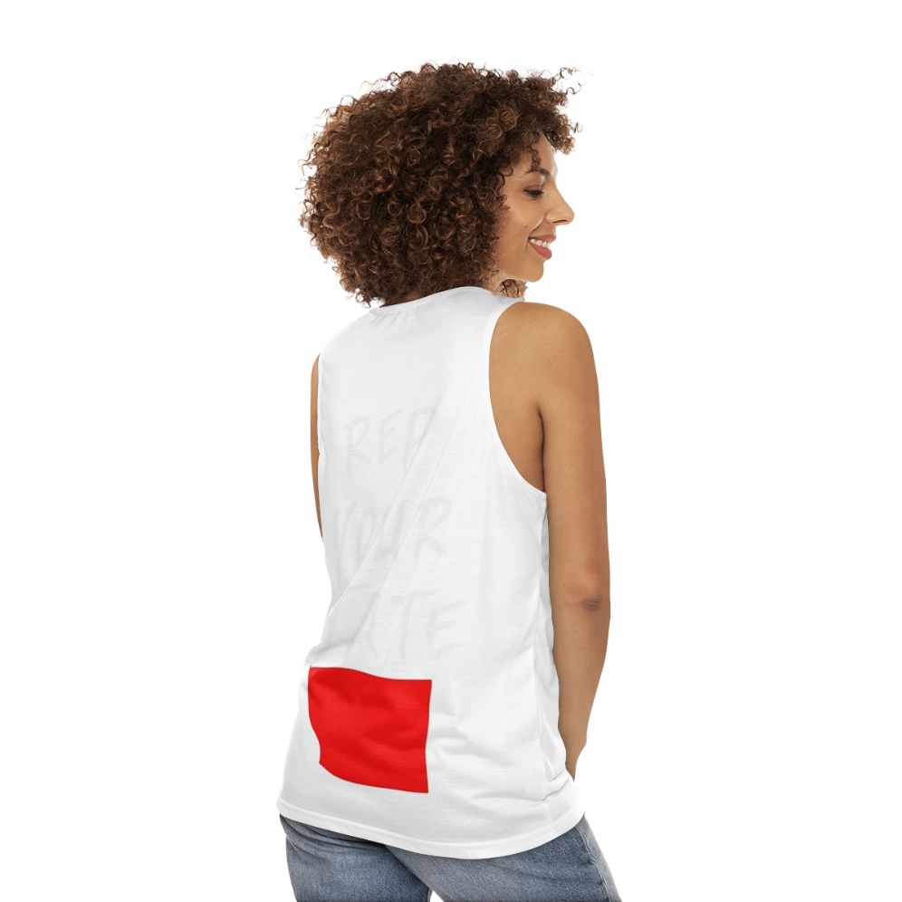 Unisex Wyoming State Pride Tank Top - women back