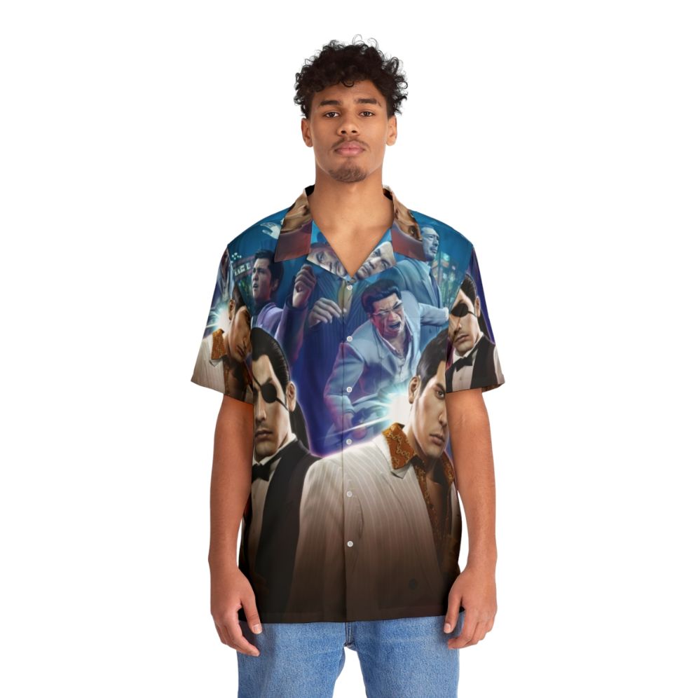 Yakuza 0 Hawaiian Shirt with Poster Design - People Front