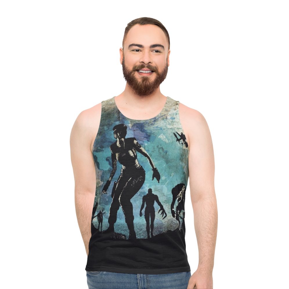 Resident Evil Jill Valentine Minimalist Art Unisex Tank Top - men