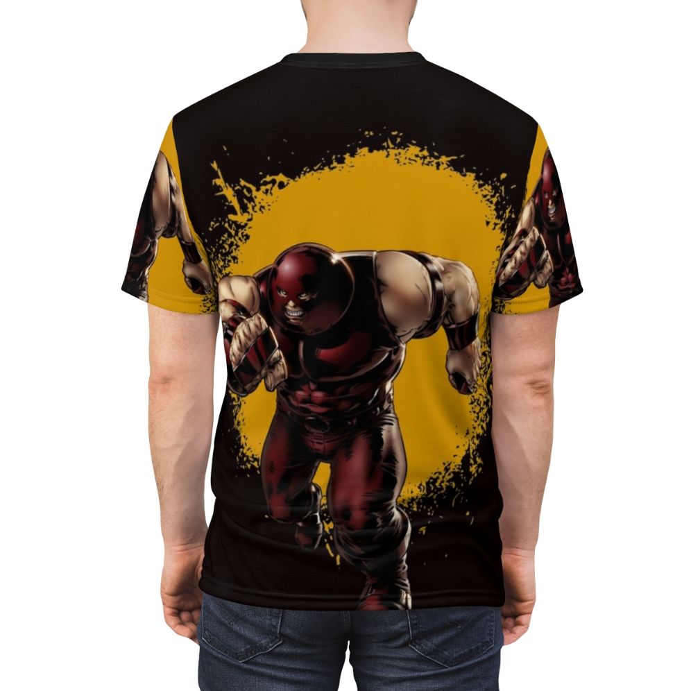 Juggernaut-inspired graphic t-shirt with a cool, cartoon-style supervillain design - men back