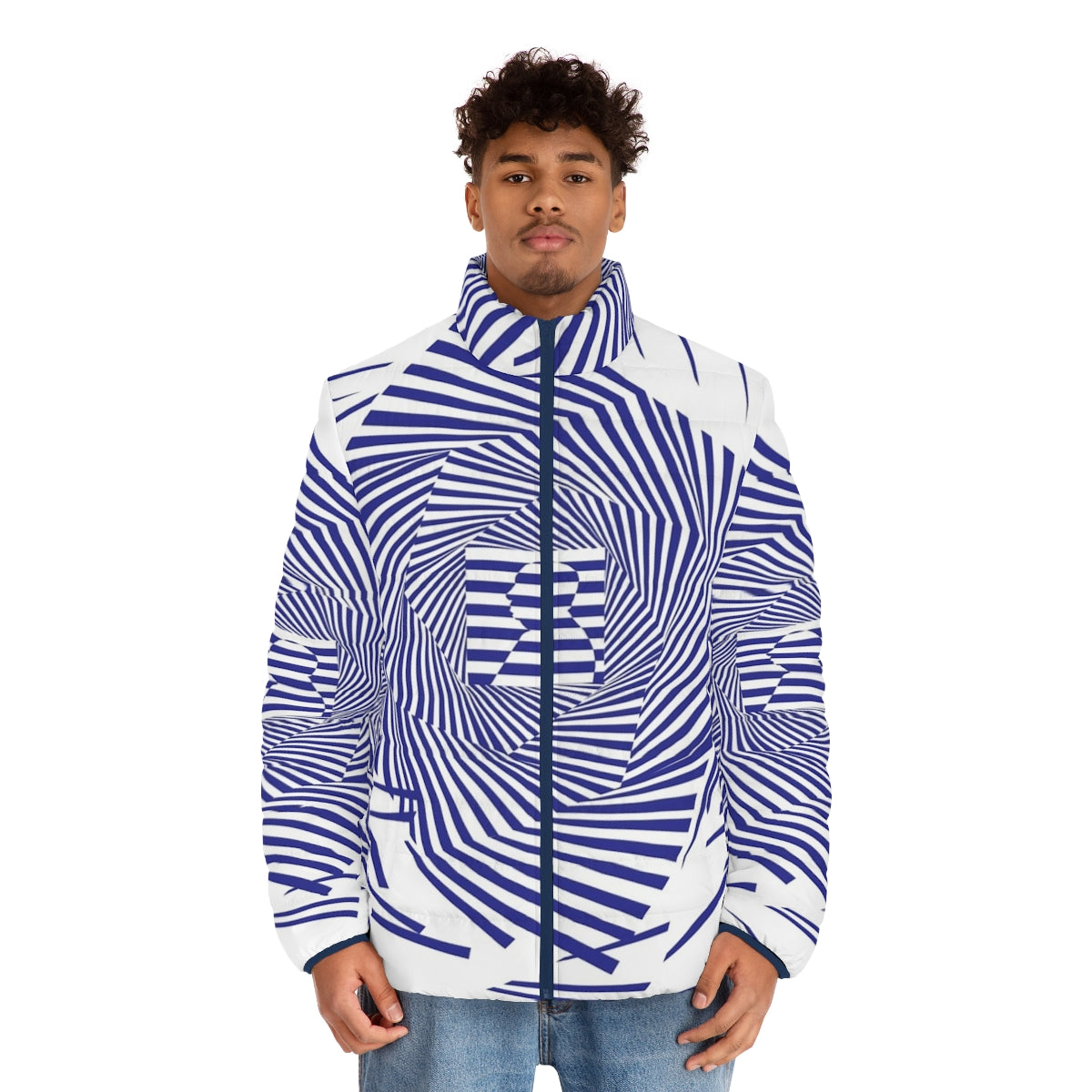 Alfred Hitchcock Vertigo inspired puffer jacket - men front