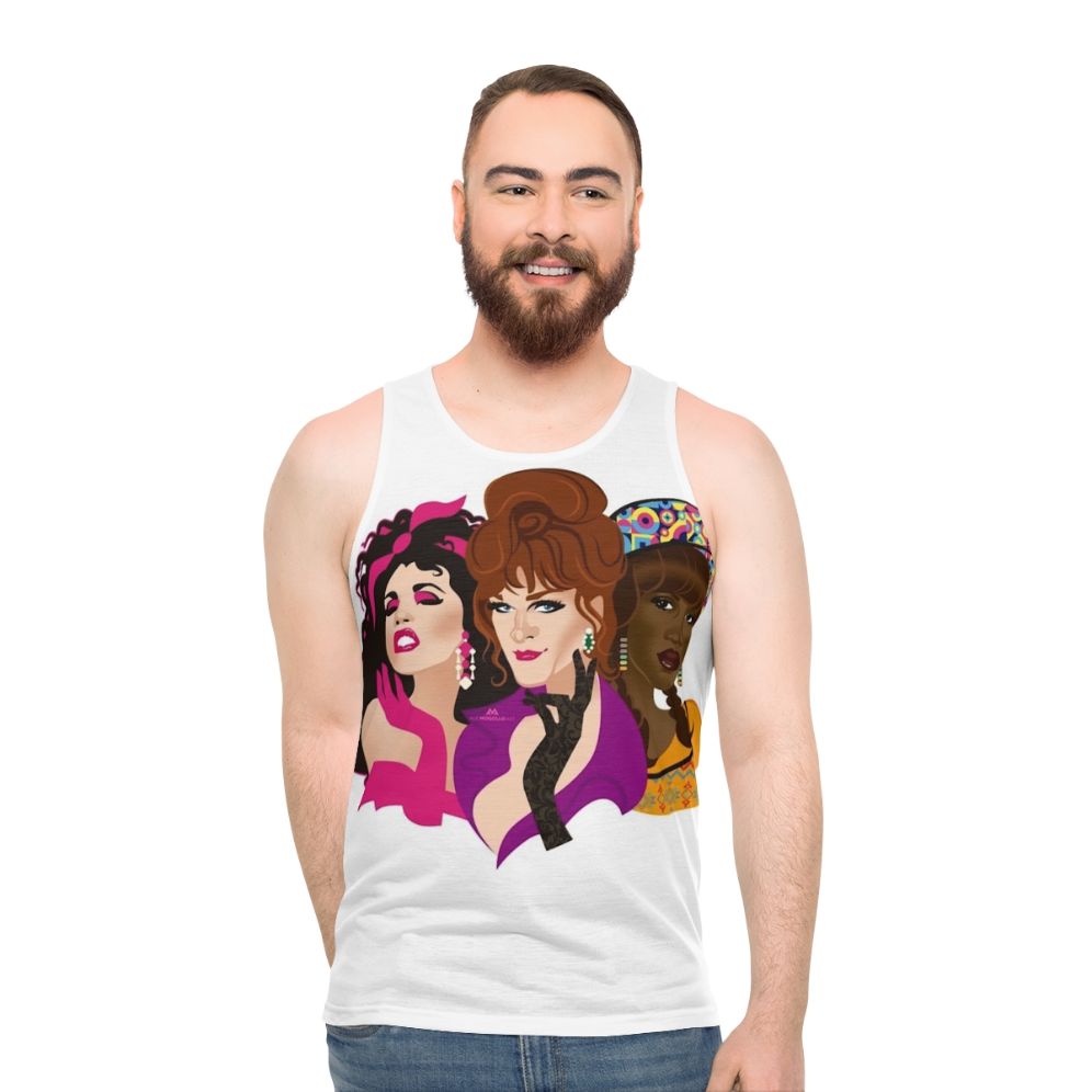 Unisex 'To Wong Foo' tank top with Alejandro Mogollo art - men