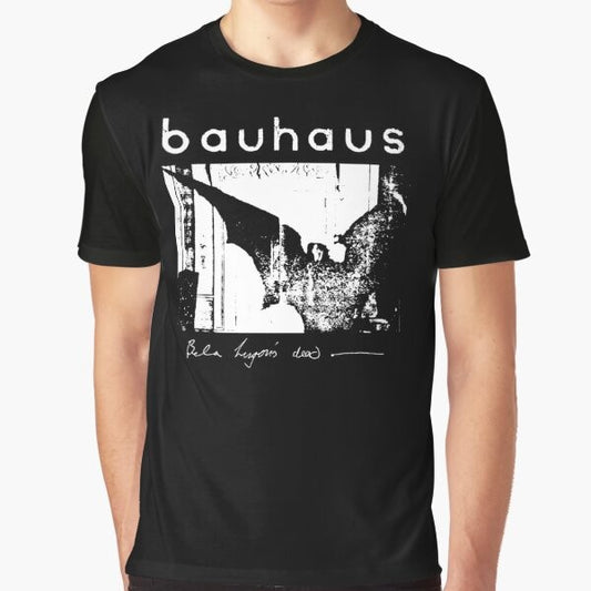 Vintage Bauhaus "Bela Lugosi's Dead" Graphic T-Shirt with Bat Wings Design