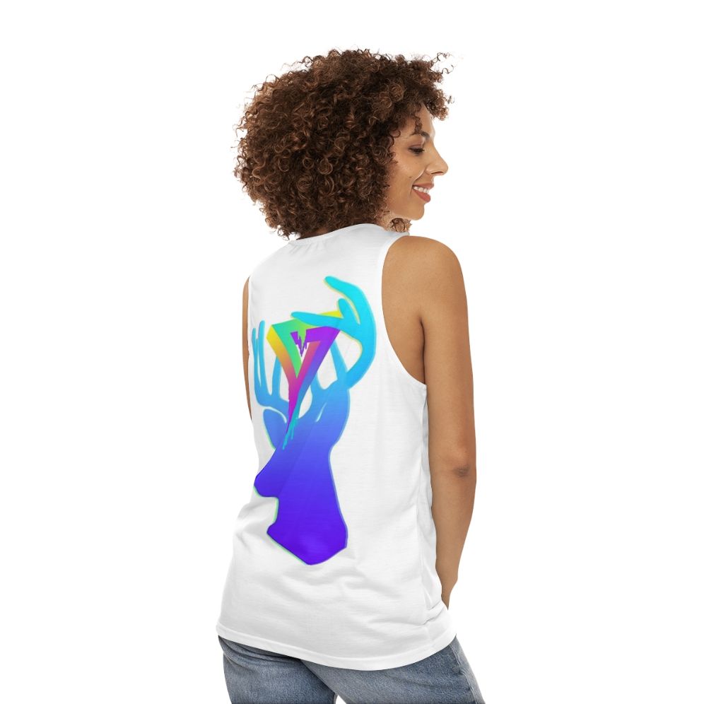 Neon Deer Acrylic Unisex Tank Top - women back