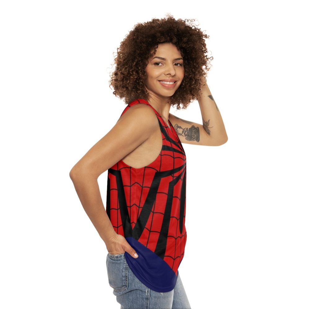 Ben And May Unisex Spider-Man Inspired Tank Top - women side